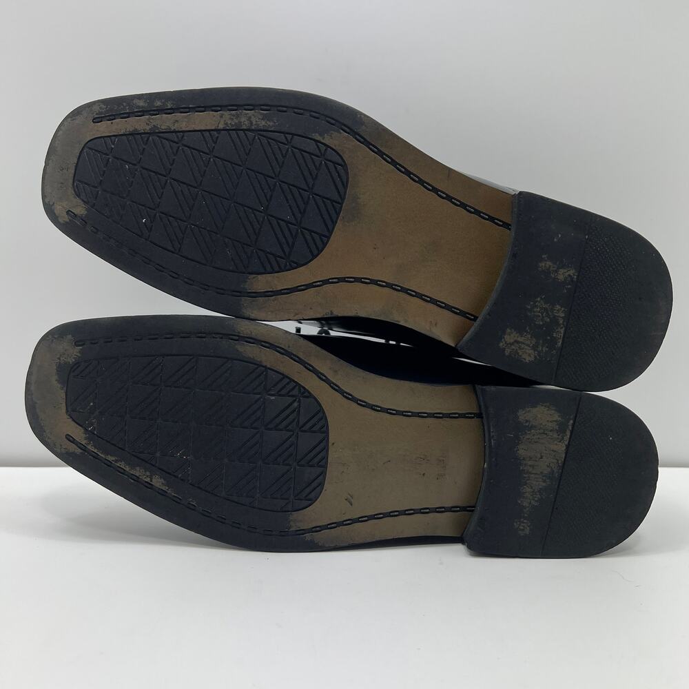 Derby Mens 7.5 Dress Shoes Giorgio Venturi Black Leather Upper - Picture 7 of 8